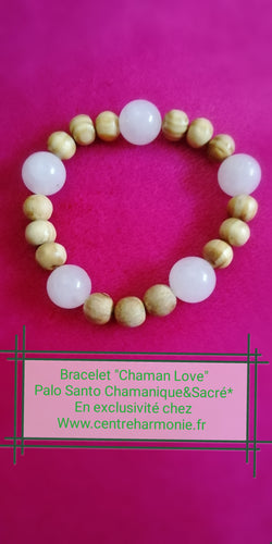 Bracelet Palo Santo&Quartz Rose 🌹